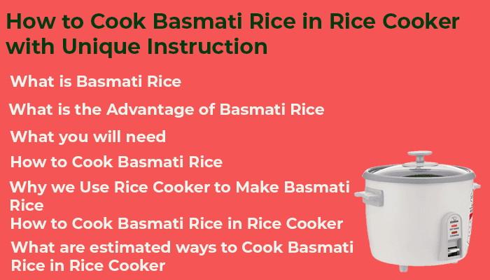 How To Cook Basmati Rice In Rice Cooker