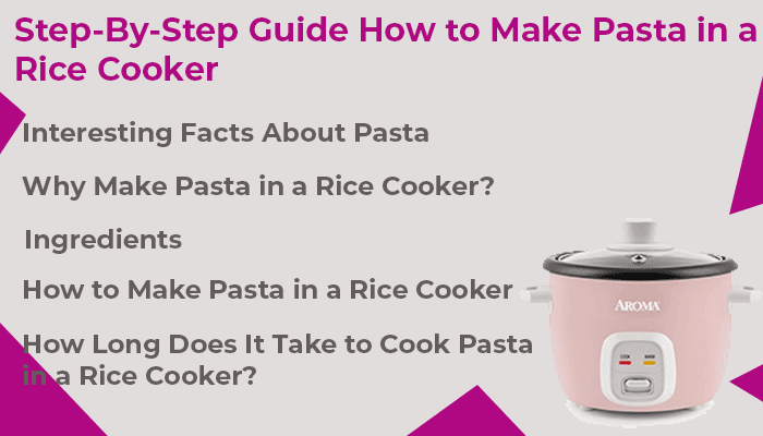 How To Make Pasta In A Rice Cooker