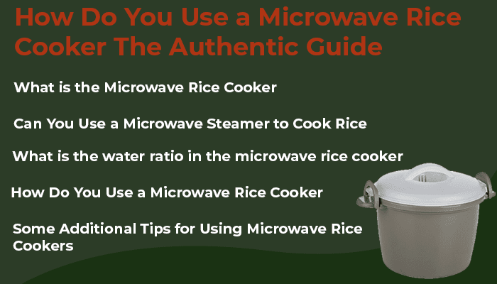 How Do You Use A Microwave Rice Cooker