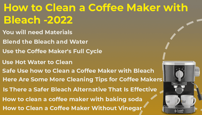How To Clean A Coffee Maker With Bleach