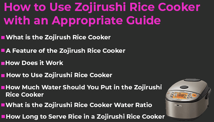 How To Use Zojirushi Rice Cooker