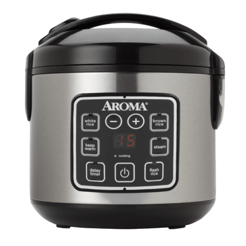 Aroma Housewares Arc-914Sbd Digital Cool-Touch Rice Grain Cooker And Food Steamer, Stainless, Silver, 4-Cup