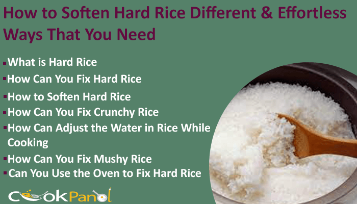 How To Soften Hard Rice