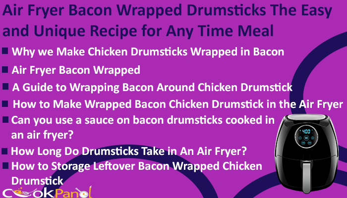Air Fryer Bacon Wrapped Drumsticks